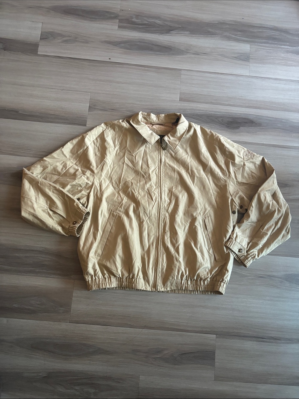Bobby Jones Tan Zip-Front Windbreaker Jacket